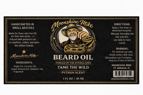 Moonshine Mike Beard Oil – Python Scent (1 fl oz / 30ml)
