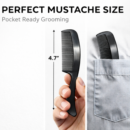 GENTS Mini Mustache Comb – 4.7” Fine Tooth