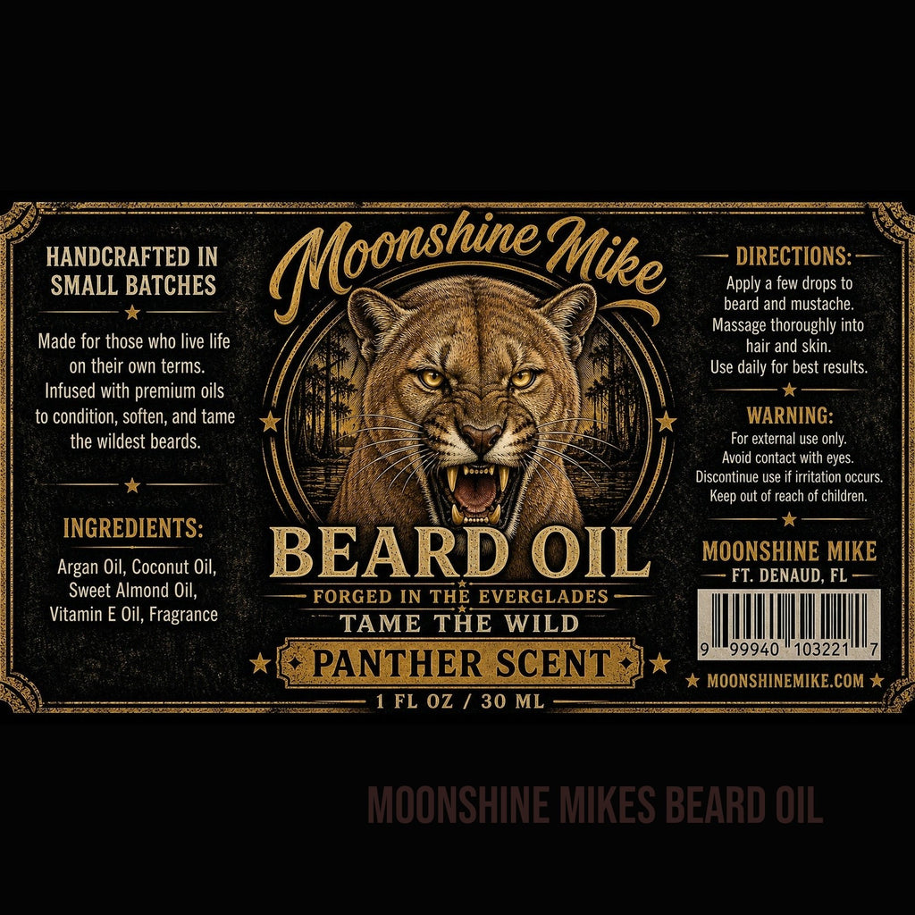 Moonshine Mike's Beard Oil™  Panther Scent Beard Oil (1 fl oz / 30ml)