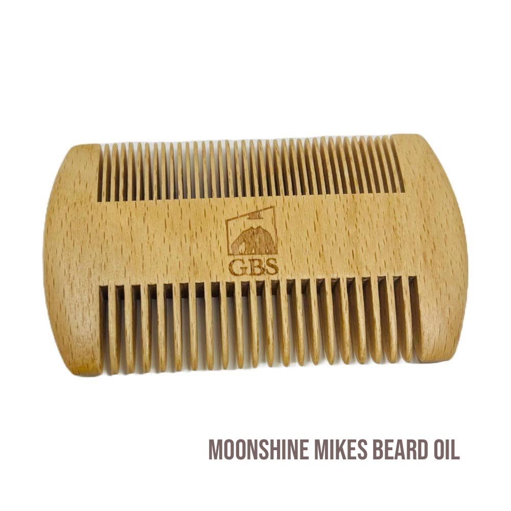 GENTS Fine Grooming Products 2 Sided Wooden Beard Comb